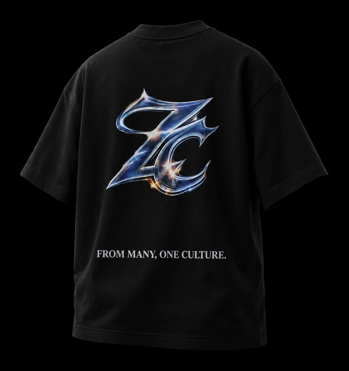 Drop Miata — espalda, monograma ZC chrome y tagline From many, one culture