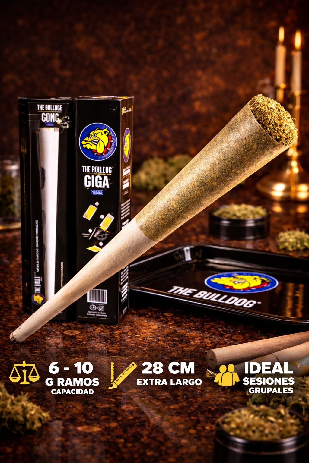 Cono Pre-Rolado The Bulldog GIGA 28 cm