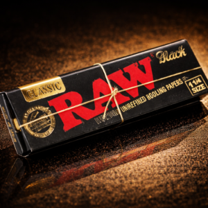 Papel RAW Black Organic 1 1/4