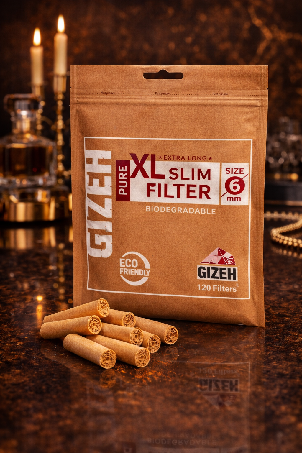 Filtros GIZEH Pure XL Slim 6mm – Biodegradables