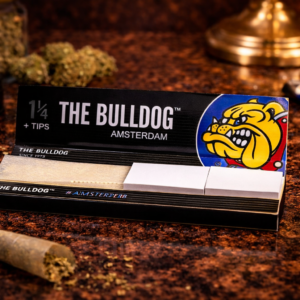 Papelillos The Bulldog Amsterdam Black 1 1/4 + Tips